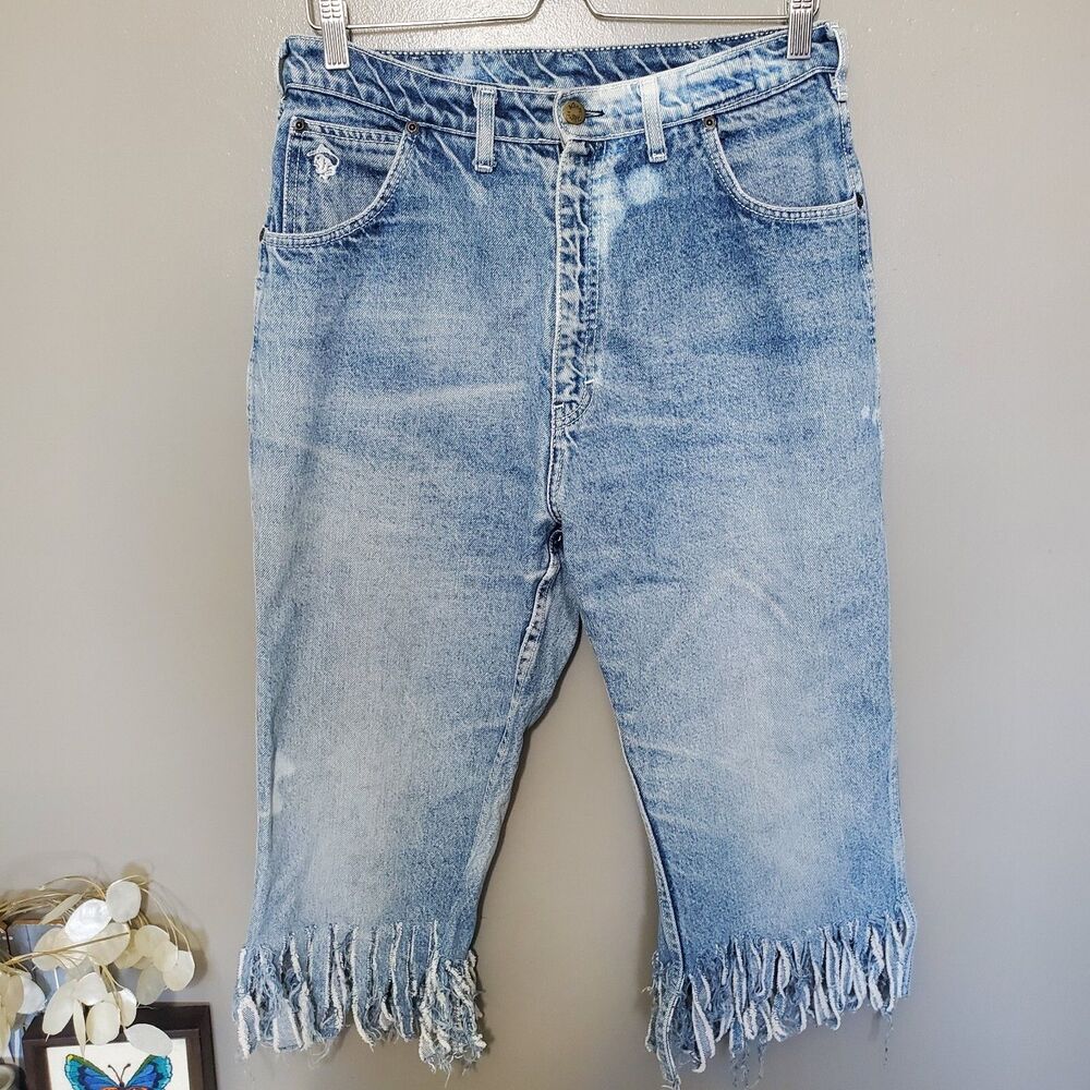 Vintage Kenny Rogers Jeans Size 10  Western Collection By Karman Hippie Fringe
